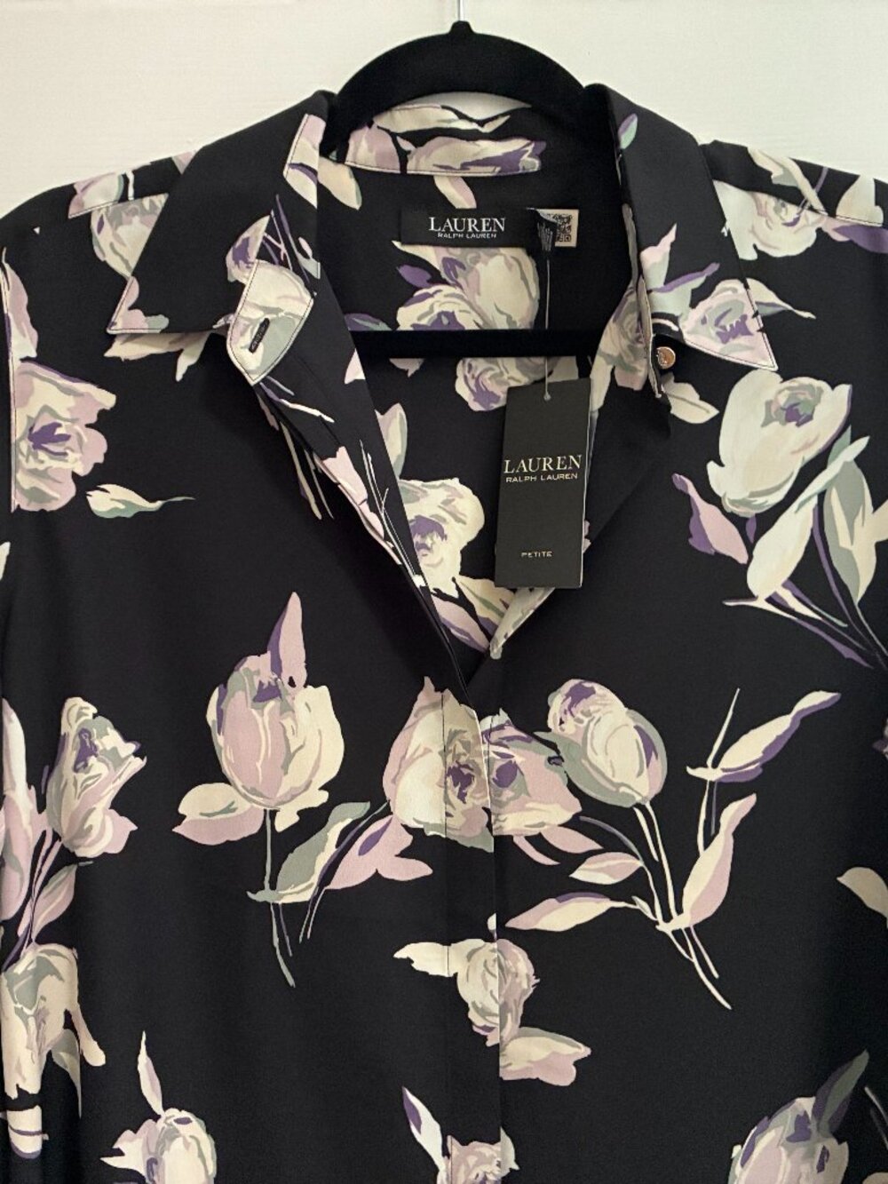 New Ralph Lauren Long Sleeve Floral Blouse P/L